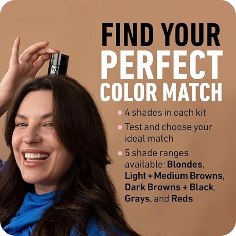 BOLDIFY HAIR FIBERS SAMPLE KIT 14 SHADES FOR THINNING HAIR, THICKER FULLER LOOK, MEN WOMEN