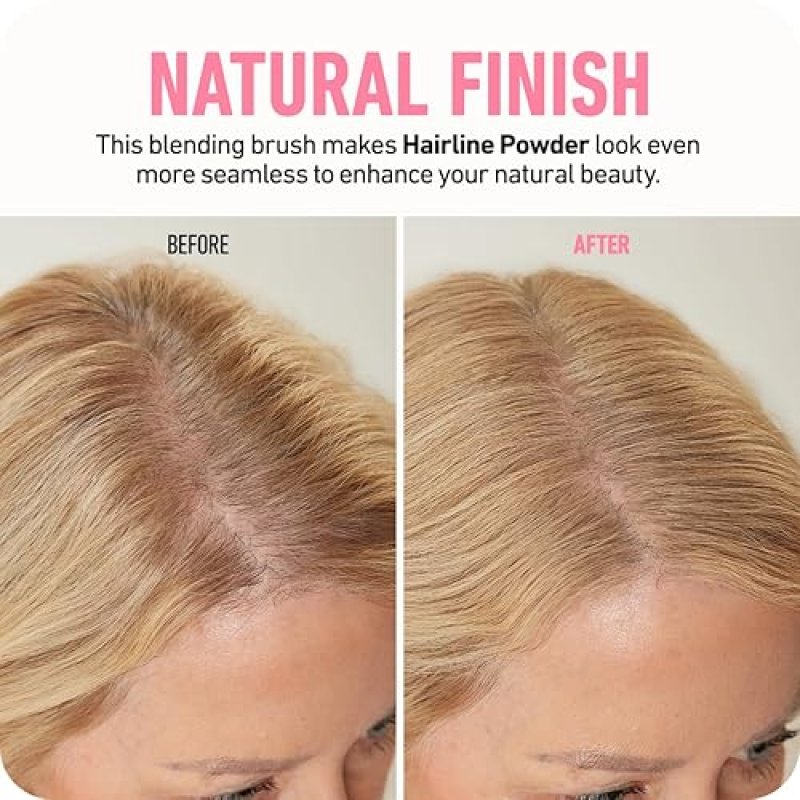 BOLDIFY DUAL-ENDED HAIRLINE POWDER BRUSH WITH SPONGE TIP PRECISION CONCEALER ROOT TOUCH-UP