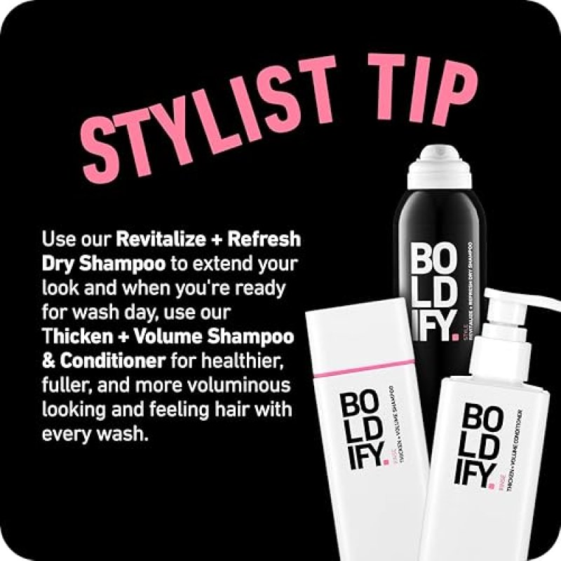 BOLDIFY  DRY SHAMPOO SPRAY INSTANT CLEAN, VOLUME SCALP BALANCE WITH SCALPOSINE RICE STARCH