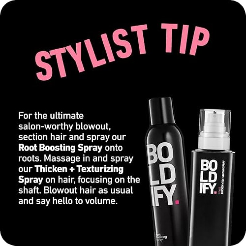 BOLDIFY HAIR THICKENING SPRAY 8OZ VOLUME BOOSTER TEXTURE SPRAY FOR MEN WOMEN HAIR