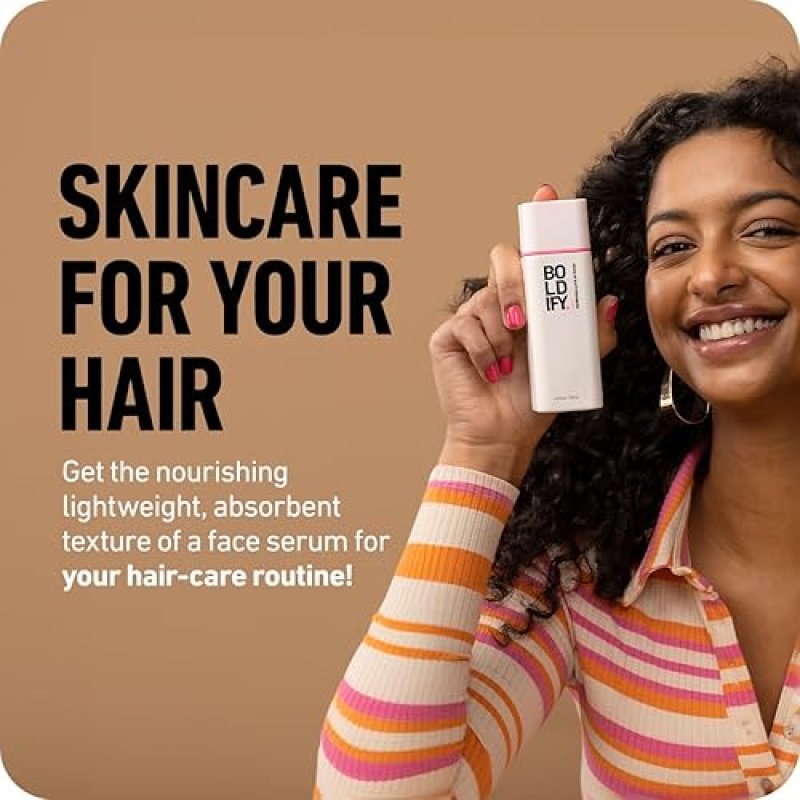 BOLDIFY LEAVE-IN CONDITIONER HEAT PROTECTANT SERUM FOR HAIR STYLING - LIGHTWEIGHT, BIOTIN INFUSED