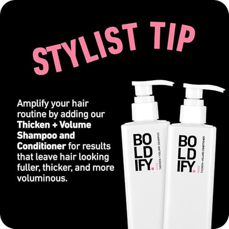 BOLDIFY LEAVE-IN CONDITIONER HEAT PROTECTANT SERUM FOR HAIR STYLING - LIGHTWEIGHT, BIOTIN INFUSED