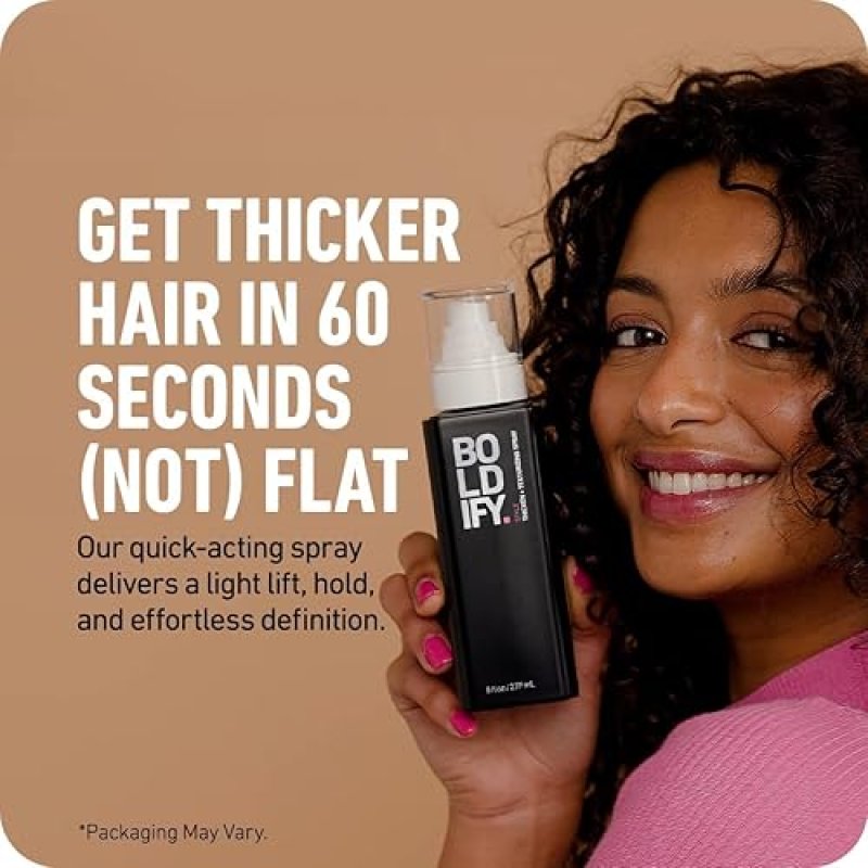 BOLDIFY HAIR THICKENING SPRAY 8OZ - VOLUME TEXTURE BOOSTER FOR MEN WOMEN, STYLIST RECOMMENDED