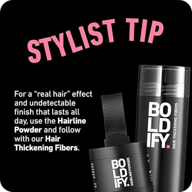 BOLDIFY HAIRLINE POWDER DARK BROWN GRAY COVERAGE ROOT TOUCH UP BALD SPOT CONCEALER