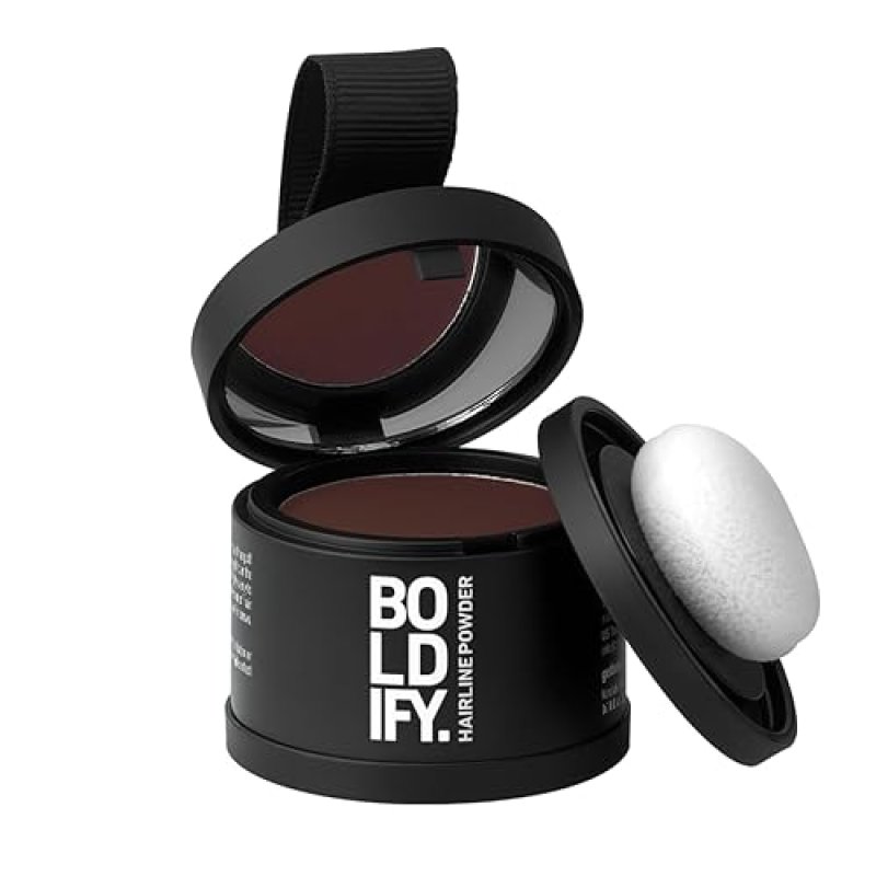 BOLDIFY HAIRLINE POWDER DARK AUBURN - GRAY COVERAGE ROOT TOUCH UP BALD SPOT CONCEALER