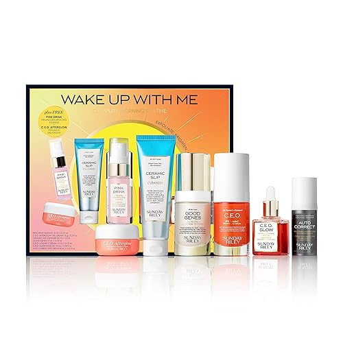 SUNDAY RILEY WAKE UP WITH ME BRIGHTENING MORNING SKINCARE SET FOR RADIANT SKIN