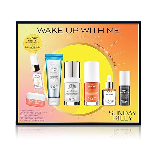 SUNDAY RILEY WAKE UP WITH ME BRIGHTENING MORNING SKINCARE SET FOR RADIANT SKIN