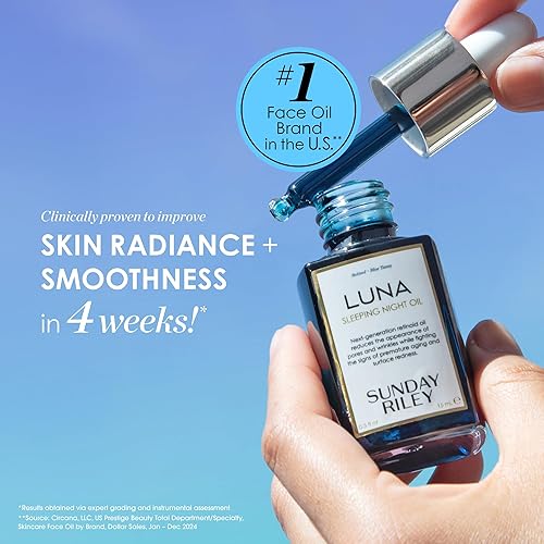 SUNDAY RILEY LUNA RETINOL NIGHT FACE OIL ANTI-AGING SLEEPING SERUM FOR SMOOTH SKIN
