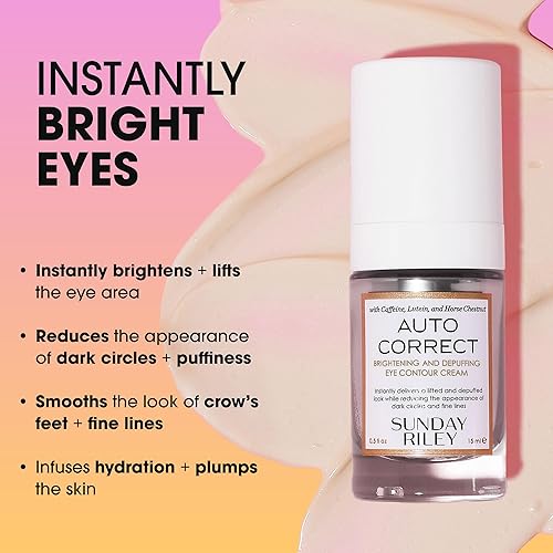 SUNDAY RILEY AUTO CORRECT BRIGHTENING EYE CREAM FOR DARK CIRCLES AND PUFFINESS