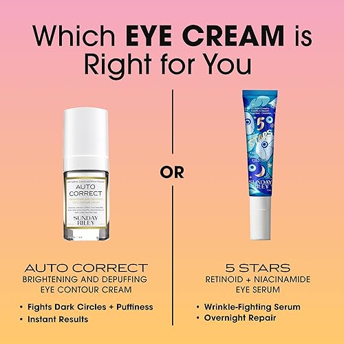 SUNDAY RILEY AUTO CORRECT BRIGHTENING EYE CREAM FOR DARK CIRCLES AND PUFFINESS