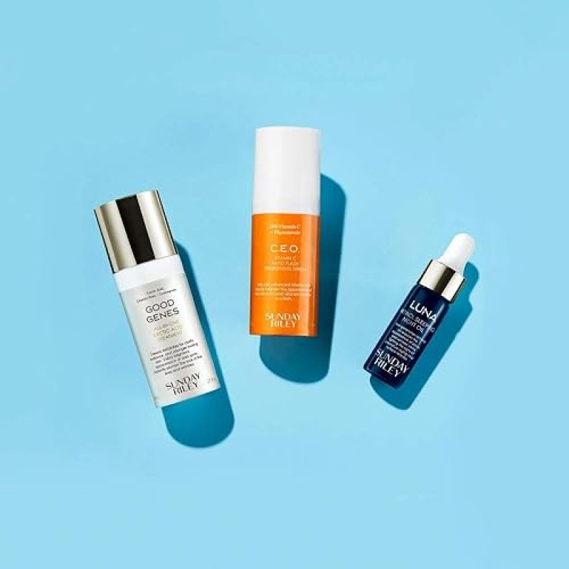SUNDAY RILEY JEWEL BOX KIT 0.7 FL OZ SKINCARE SET FOR RADIANT, HEALTHY SKIN