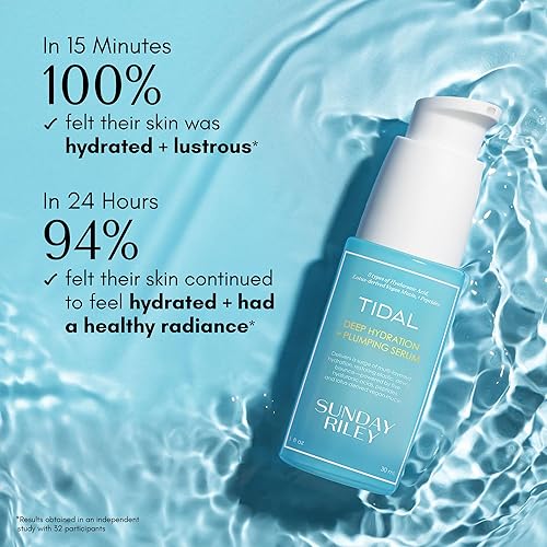 SUNDAY RILEY TIDAL SERUM DEEP HYDRATION AND SKIN PLUMPING FOR RADIANT GLOW