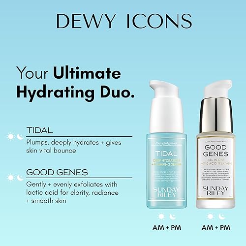 SUNDAY RILEY TIDAL SERUM DEEP HYDRATION AND SKIN PLUMPING FOR RADIANT GLOW