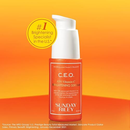 SUNDAY RILEY C.E.O. 15 VITAMIN C BRIGHTENING SERUM FOR RADIANT, GLOWING SKIN