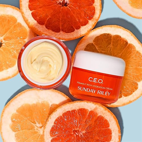 SUNDAY RILEY C.E.O. VITAMIN C HYDRATING FACE MOISTURIZER CREAM FOR RADIANT SKIN