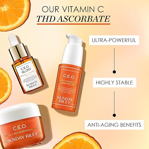 SUNDAY RILEY C.E.O. VITAMIN C HYDRATING FACE MOISTURIZER CREAM FOR RADIANT SKIN