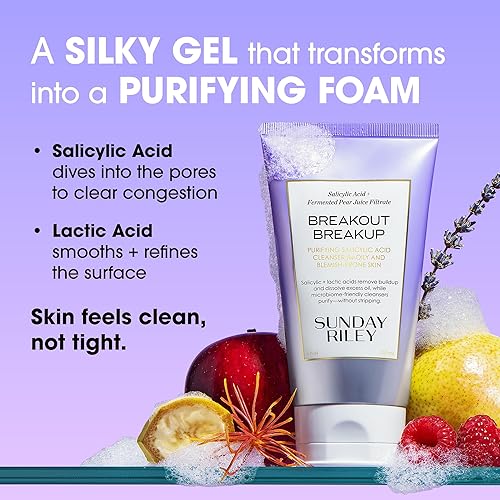 SUNDAY RILEY BREAKOUT BREAKUP SALICYLIC ACID CLEANSER FOR BLEMISH-PRONE ACNE SKIN