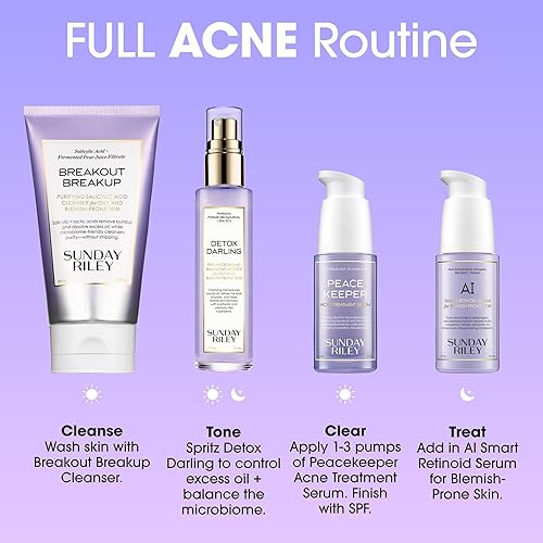 SUNDAY RILEY BREAKOUT BREAKUP SALICYLIC ACID CLEANSER FOR BLEMISH-PRONE ACNE SKIN