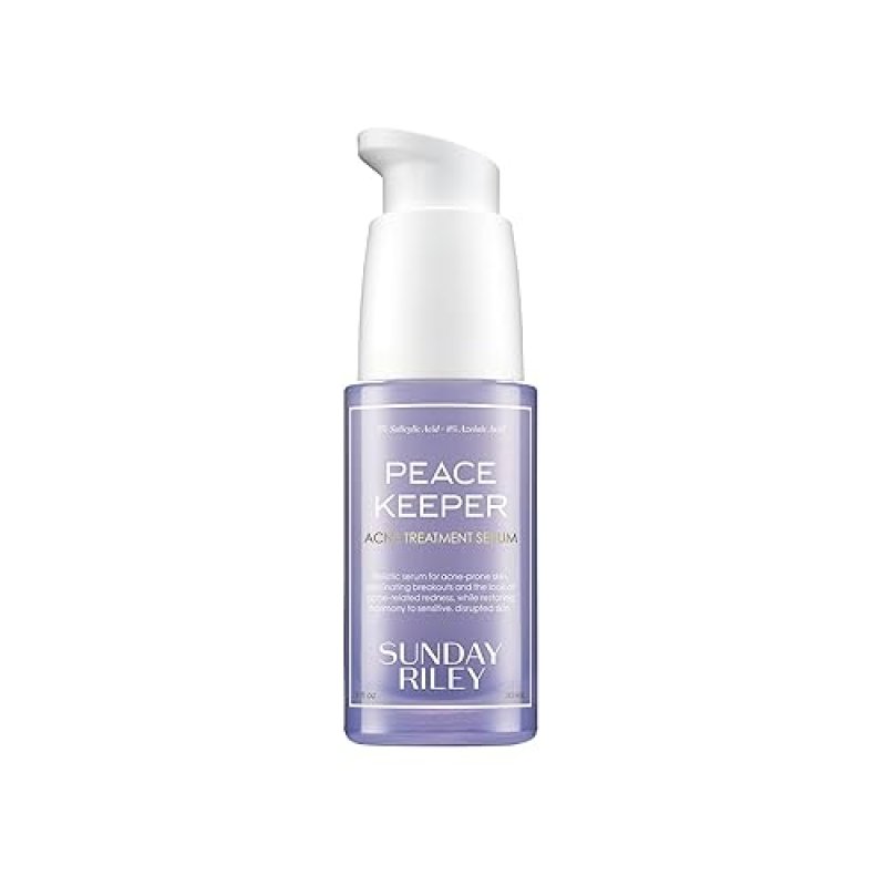 SUNDAY RILEY PEACEKEEPER ACNE TREATMENT SERUM WITH AZELAIC SALICYLIC ACID FOR CLEAR SKIN
