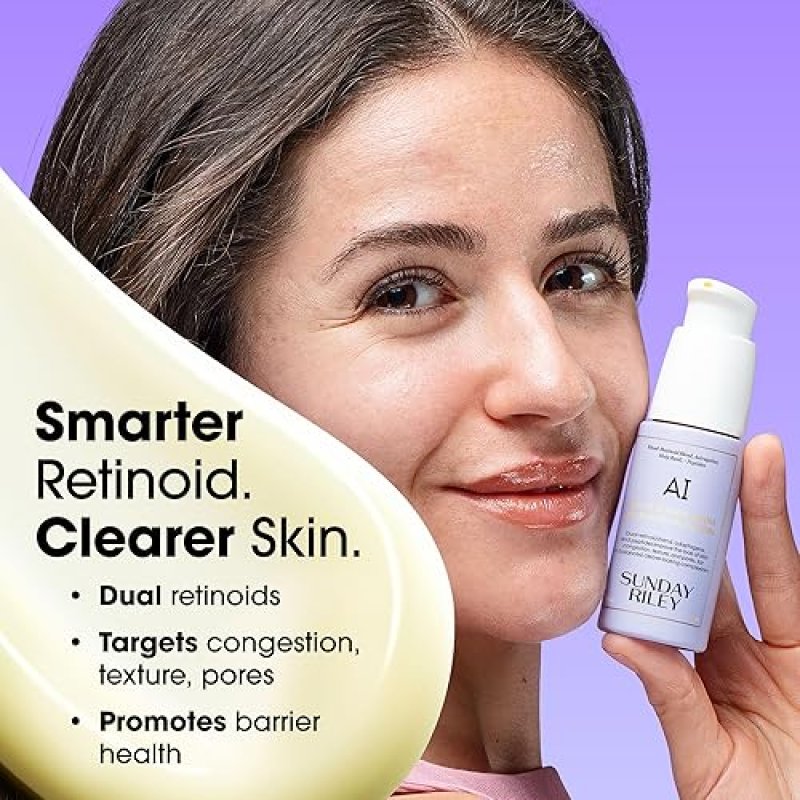 SUNDAY RILEY A.I. ADAPTIVE RETINOID SERUM FOR BLEMISH-PRONE SKIN CLEAR, SMOOTH COMPLEXION