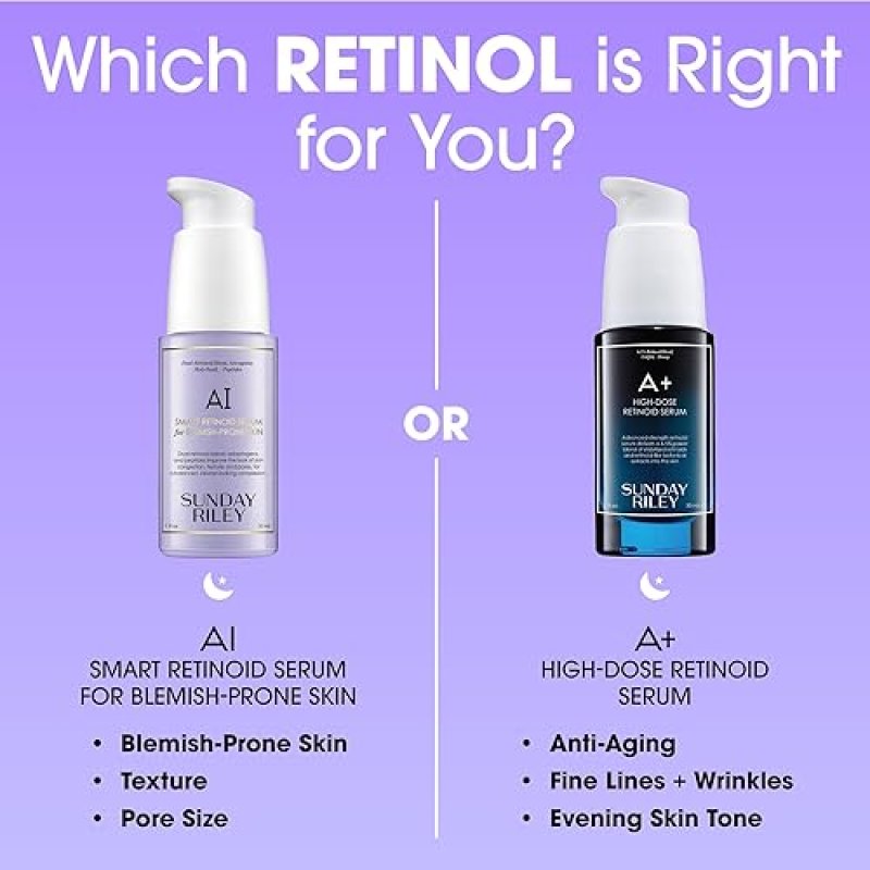 SUNDAY RILEY A.I. ADAPTIVE RETINOID SERUM FOR BLEMISH-PRONE SKIN CLEAR, SMOOTH COMPLEXION
