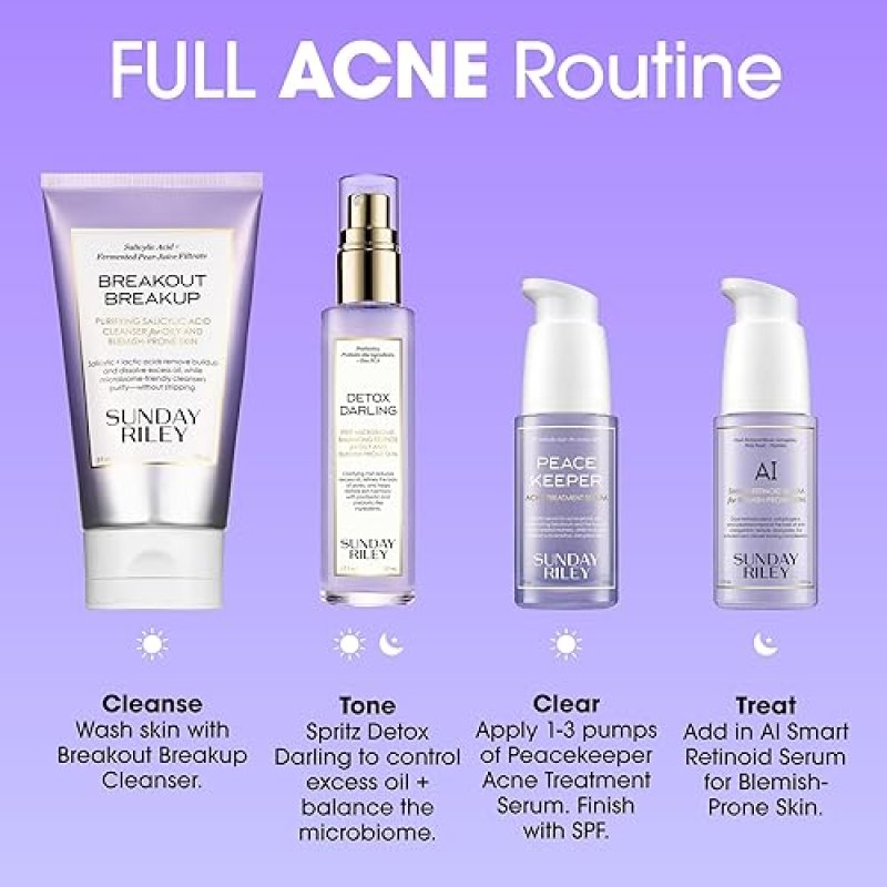 SUNDAY RILEY A.I. ADAPTIVE RETINOID SERUM FOR BLEMISH-PRONE SKIN CLEAR, SMOOTH COMPLEXION