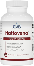 ARTHUR ANDREW MEDICAL NATTOVENA PURE NATTOKINASE SUPPLEMENT 4000 FUS DOUBLE STRENGTH 180 CAPS