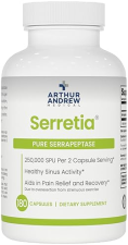 ARTHUR ANDREW MEDICAL SERRETIA SERRAPEPTASE 180 CAPSULES FOR MUSCLE SINUS SUPPORT