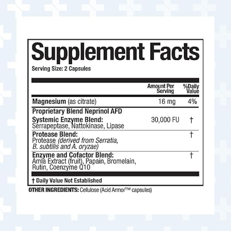 ARTHUR ANDREW MEDICAL NEPRINOL AFD MULTI ENZYME BLEND WITH SERRAPEPTASE NATTOKINASE, 150 CT