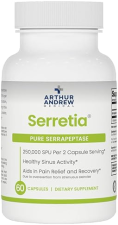 ARTHUR ANDREW MEDICAL SERRETIA SERRAPEPTASE CAPSULES FOR MUSCLE SINUS SUPPORT, 60 COUNT