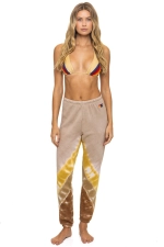 AVIATOR NATION HAND DYED V SWEATPANTS - TIE DYE SAND // CINNAMON