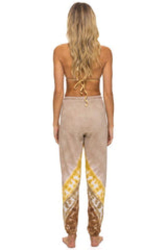 AVIATOR NATION HAND DYED V SWEATPANTS - TIE DYE SAND // CINNAMON