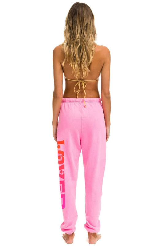 AVIATOR NATION LOVER SWEATPANTS - NEON PINK
