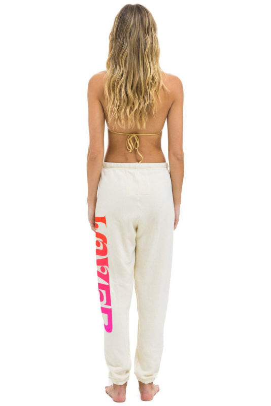 AVIATOR NATION LOVER SWEATPANTS - VINTAGE WHITE