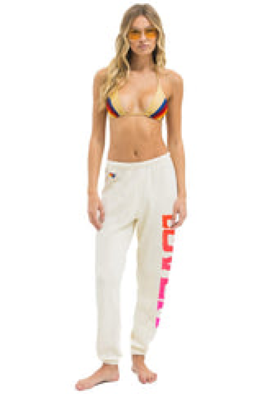 AVIATOR NATION LOVER SWEATPANTS - VINTAGE WHITE