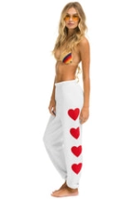 AIVATOR NATION HEART STITCH 4 SWEATPANTS - WHITE