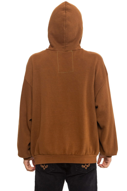 AVIATOR NATION LOCALS ONLY RELAXED PULLOVER HOODIE - CINNAMON
