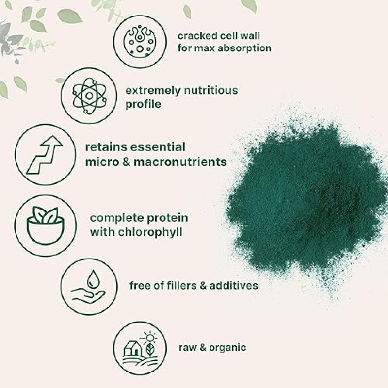 MICRO INGREDIENTS ORGANIC CHLORELLA POWDER 20OZ - RAW SUPERFOOD, HIGH PROTEIN, VITAMINS, NON-GMO, VEGAN