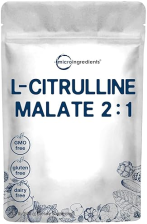 MICRO INGREDIENTS PURE L CITRULLINE MALATE 2 1 POWDER 500G VEGAN, FILLER-FREE MUSCLE PERFORMANCE BOOSTER
