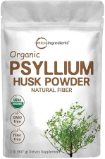 MICRO INGREDIENTS ORGANIC PSYLLIUM HUSK POWDER 2LBS NATURAL FIBER SUPPLEMENT, PREBIOTICS, VEGAN, NON-GMO