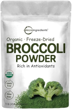 MICRO INGREDIENTS ORGANIC BROCCOLI POWDER 1LB FREEZE-DRIED SUPERFOOD WITH NATURAL DIM, FIBER VITAMIN C, VEGAN