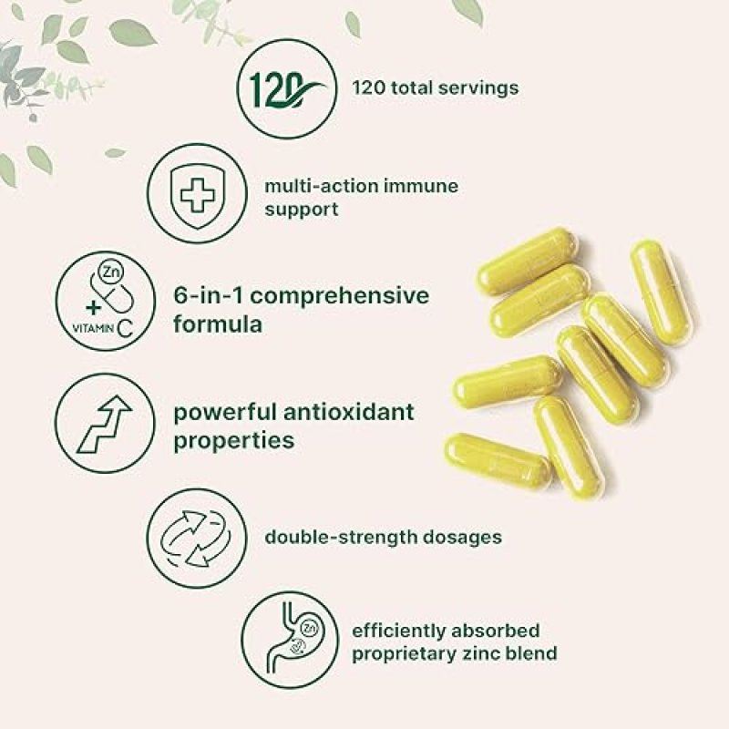 MICRO INGREDIENTS QUERCETIN 500MG WITH VITAMIN C 500MG ZINC 50MG IMMUNE SUPPORT 240 CAPS