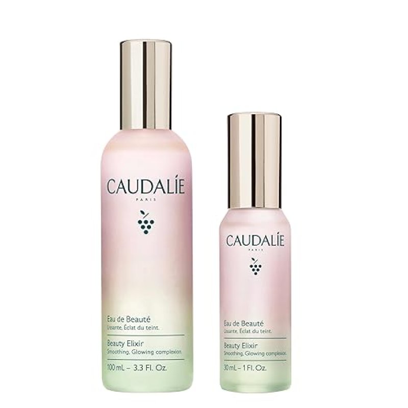 CAUDALIE BEAUTY ELIXIR FACE MIST TONER PORE TIGHTENING, DULLNESS REDUCTION, MAKEUP SETTING 100ML 30M