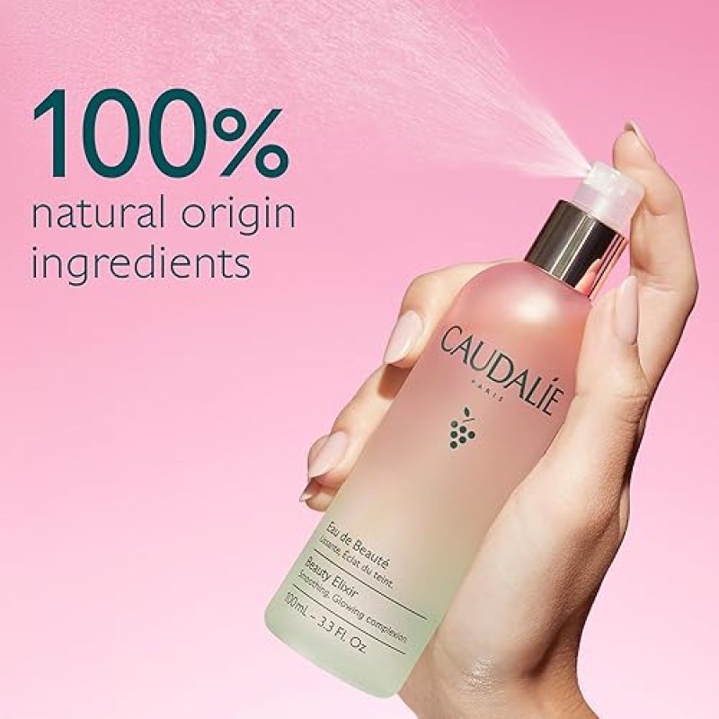 CAUDALIE BEAUTY ELIXIR FACE MIST PORE-TIGHTENING TONER, BRIGHTENS SKIN SETS MAKEUP