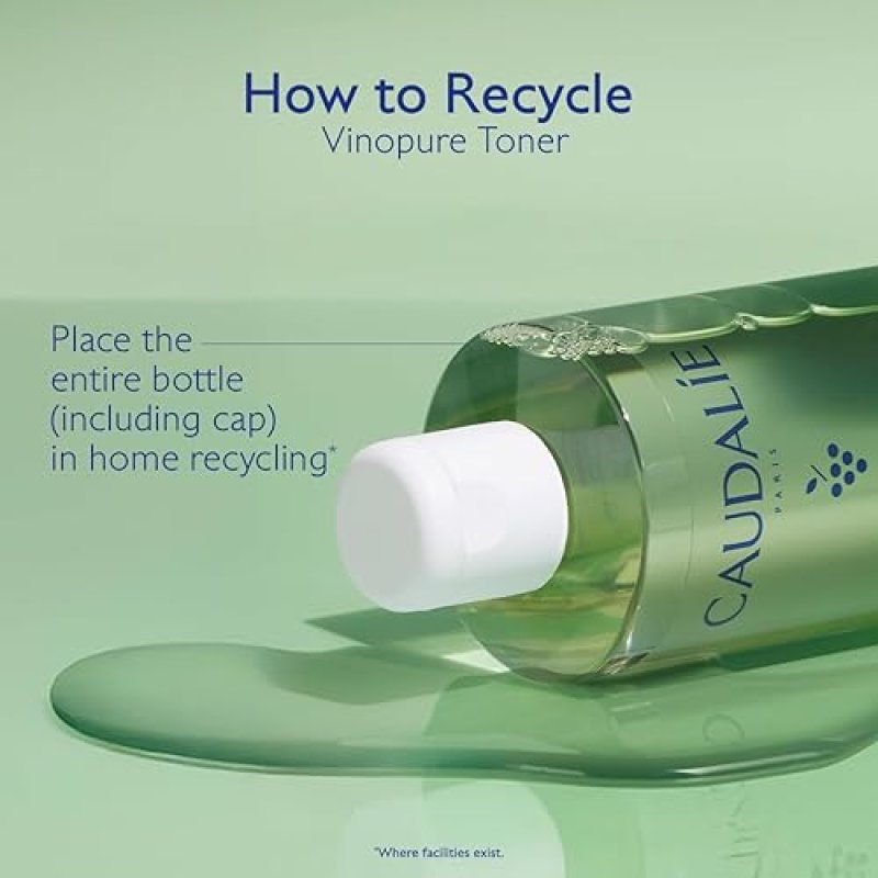 CAUDALIE VINOPURE SALICYLIC ACID TONER WITH ORGANIC ROSE WATER PORE MINIMIZING EXFOLIANT 200ML