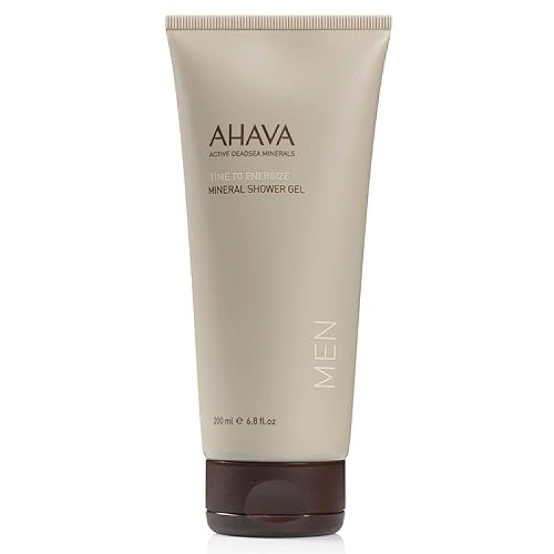 AHAVA TIME TO ENERGIZE MENS MINERAL SHOWER GEL WITH ALOE VERA ZINC - REFRESHING CLEANSER 6.8OZ