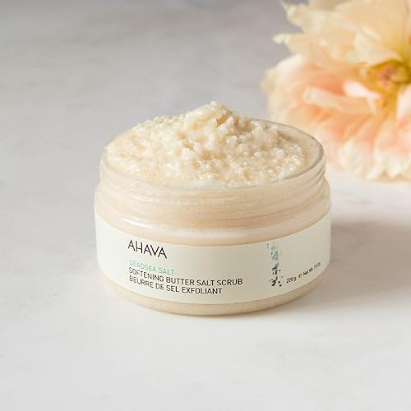 AHAVA DEAD SEA SALT SOFTENING BUTTER SCRUB WITH OSMOTER, JOJOBA COCONUT OIL 7.5 FL.OZ