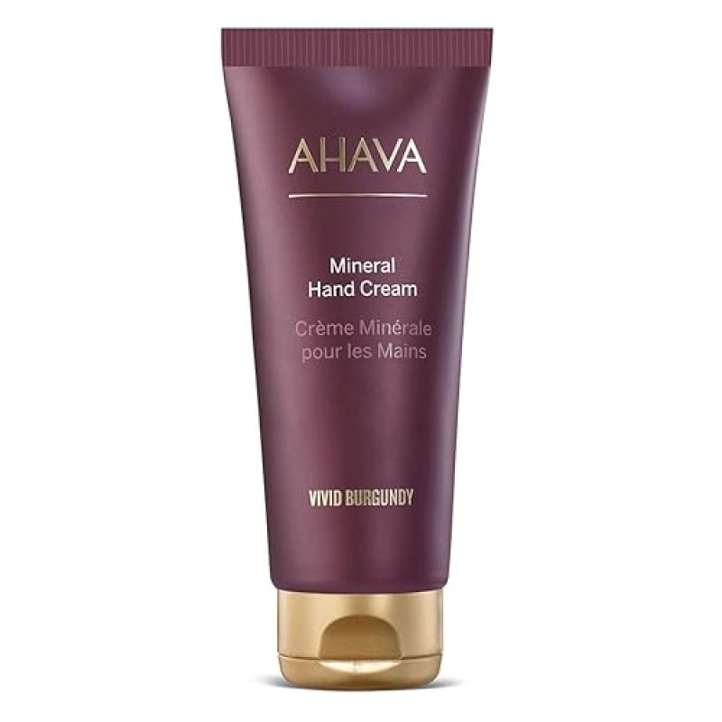 AHAVA VIVID BURGUNDY MINERAL HAND CREAM 3.4OZ DEEP NOURISHMENT WITH DEAD SEA MINERALS