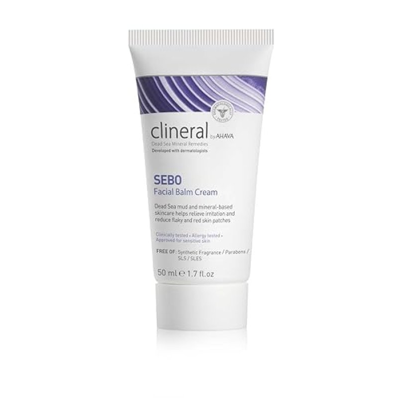 AHAVA CLINERAL SEBO FACIAL BALM CREAM - SOOTHES REDNESS, SOFTENS SENSITIVE SKIN, 1.7 FL.OZ
