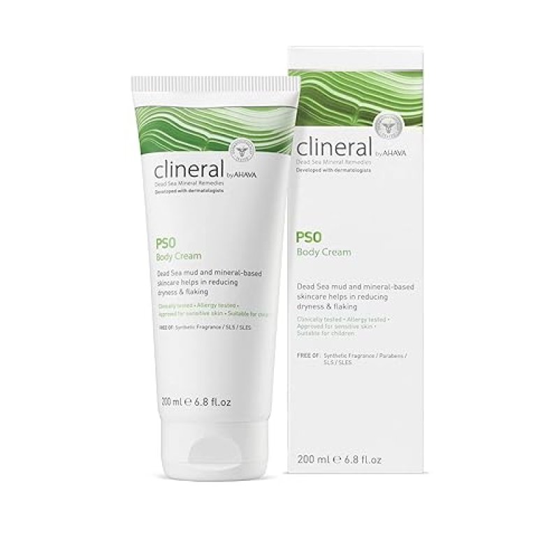 AHAVA CLINERAL PSO BODY CREAM 6.8OZ - HYDRATING, SOOTHING, EXTRA-RICH WITH DEAD SEA MUD OILS